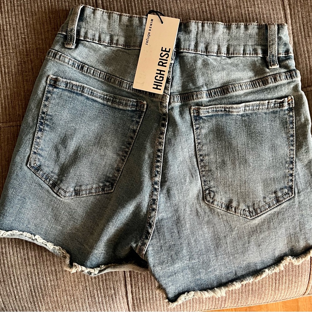 High Rise Denim Shorts